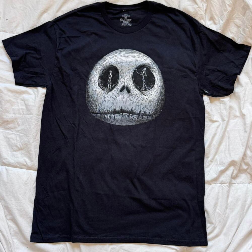 Nightmare‎ before christmas black graphic tee sz m whimsigoth emo hot topic
